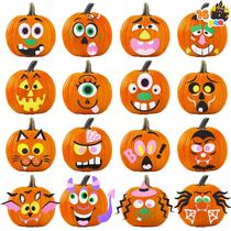 Kit de artesanato de adesivos de abóbora JOYIN Halloween Party favorece crianças Kit de artesanato de adesivos de abóbora JOYIN Halloween Party favorece crianças