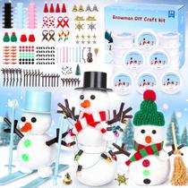 Kit de artesanato de boneco de neve de Natal NUOLAN com argila de modelagem, pacote com 24 Kit de artesanato de boneco de neve de Natal NUOLAN com argila de modelagem, pacote com 24