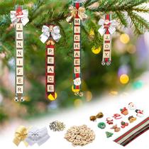 Kit de Artesanato de Enfeites de Natal Personalizados - Scrabble com Acesso