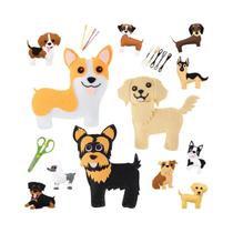 Kit de Artesanato de Feltro para Costura Infantil - Faça Você Mesmo Animais de Pelúcia