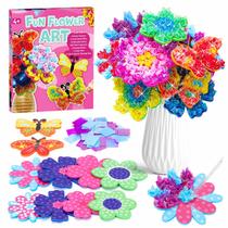 Kit de artesanato de flores MUNDIDO Poke in Fun Art para crianças de 5 a 12 anos