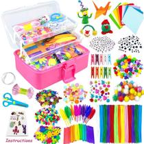Kit de artesanato de suprimentos de arte e artesanato VLUSSO para crianças de 4 a 9 anos