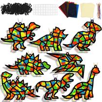 Kit de artesanato Dinosaur Suncatchers Lonfliness 32 conjuntos DIY Kids
