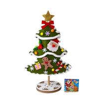 Kit de Artesanato DIY de Árvore de Natal Infantil - Quebra-Cabeça para Decoração
