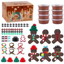 Kit de artesanato DIY LULEEYANG Gingerbread Man, pacote com 8 unidades de argila seca ao ar