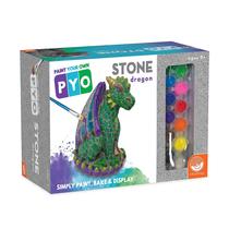 Kit de artesanato DIY MindWare Pinte seu próprio dragão de pedra com mais de 8 anos