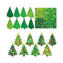 Kit De Artesanato DIY Para Árvore De Natal Com 24 Adesivos Para Cartões De Festa De Natal Kit De Artesanato DIY Para Árvore De Natal Com 24 Adesivos Para Cartões De Festa De Natal
