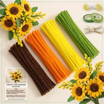 Kit de artesanato DIY para flores com limpadores de cachimbo multicoloridos, 480 peças Kit de artesanato DIY para flores com limpadores de cachimbo multicoloridos, 480 peças