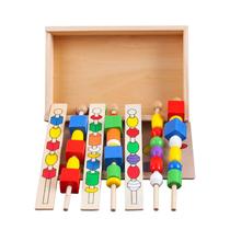 Kit de artesanato DIY Wooden Skewer Bead Toy para crianças - Learning