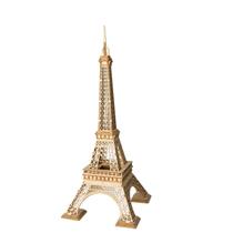Kit de artesanato em madeira ROBOTIME Torre Eiffel, famosa arquitetura mundial