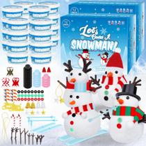 Kit de Artesanato EOBOH - Construa 24 Bonecos de Neve com Argila e Acessórios