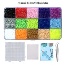 Kit de Artesanato Hama Beads - 15 Cores, 5mm e 26mm, para Pixel Art 3D