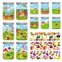 Kit de artesanato Hedeey Summer Insect Bug Paper para crianças, pacote com 12