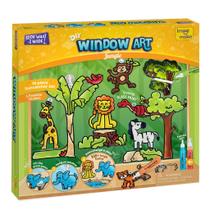 Kit de artesanato Imagimake Window Art Jungle Suncatcher Kids 5+