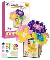 Kit de artesanato Little Jupiter DIY Poke in Art Fabric Flower Kids