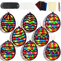 Kit de artesanato Lonfliness Easter Suncatchers com 32 conjuntos para crianças