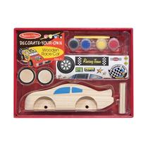 Kit de artesanato Melissa e Doug decoram seu próprio carro de corrida de madeira