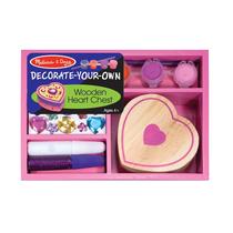Kit de artesanato Melissa e Doug Decoram sua própria caixa de coração de madeira
