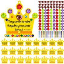 Kit de Artesanato Moonld 24 Conjuntos Coroa para o Dia das Mães com Pedras Decorativas DIY Kit de Artesanato Moonld 24 Conjuntos Coroa para o Dia das Mães com Pedras Decorativas DIY