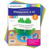 Kit de artesanato: papel 3D perfurado FreshCut Crafts Philippians 4:13