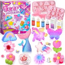 Kit de artesanato para fabricação de sabonete Golray para crianças com unicórnio/sereia Kit de artesanato para fabricação de sabonete Golray para crianças com unicórnio/sereia