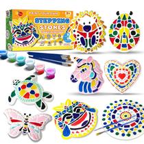Kit de artesanato para pintura Stepping Stones EggSun com 8 unidades para crianças Kit de artesanato para pintura Stepping Stones EggSun com 8 unidades para crianças