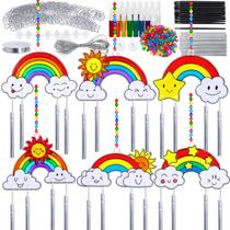 Kit de artesanato Rainbow Suncatchers Winlyn com tinta para crianças, 24 conjuntos