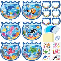 Kit de artesanato Renbuzhu, 36 unidades, atividades de verão, tema de animais marinhos Kit de artesanato Renbuzhu, 36 unidades, atividades de verão, tema de animais marinhos