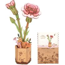 Kit de artesanato ROBOTIME 3D Flower Puzzle Pink Cravo para Adulto Kit de artesanato ROBOTIME 3D Flower Puzzle Pink Cravo para Adulto