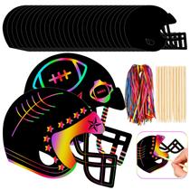 Kit de artesanato Syhood Football Scratch Paper 64 unidades com caneta
