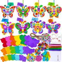 Kit de artesanato Winlyn Butterfly DIY 3D Rainbow 24 conjuntos para crianças