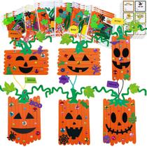 Kit de artesanato Winlyn Pumpkin Ornament Halloween Kids com 24 conjuntos