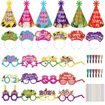 Kit de artigos para festas HOWAF Feliz Véspera de Ano Novo 48 peças 2024