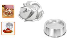 Kit De Assadeira Forma Redonda Ballerine Piscina Fondue E Vulcão Espiral Alumínio Premium IF 35