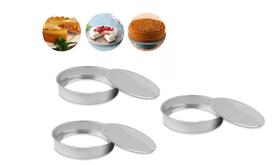 Kit De Assadeira Redonda Forma Com Fundo Falso Removível Lisa N 25, 30 e 35 Alumínio Premium