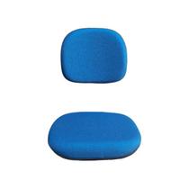 Kit de Assento e Encosto Curvado Anatômico para Cadeira Secretária Tecido na cor Azul