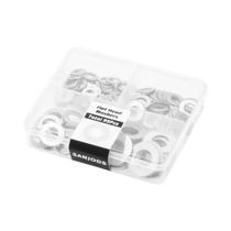 Kit De Assortimento De Arruelas De Trava E Arruelas Planas Em Aço Inoxidável 260 Peças M3 M4 M5 M6