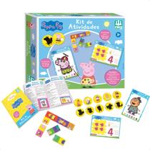 Kit de Atividades Educação Infantil Peppa Pig Jogo Memória Pintura Dominó Cordenação Brinquedo Educativo - Nig 0527