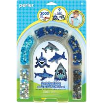 Kit de atividades Fuse Bead Perler 'Shark' para crianças com 2004 unidades Kit de atividades Fuse Bead Perler 'Shark' para crianças com 2004 unidades
