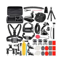 Kit De Aventura 50 Em 1 Para GoPro DJI Insta360 Com Suportes Para Capacete De Bicicleta E Estojo À