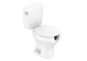 Kit de Bacia com Caixa Acionamento Lateral Assento Pp com Abertura Frontal e Complementos de Instalação Roca