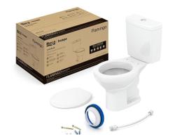 Kit de Bacia com Caixa Assento Pp Eco e Complementos de Instalação Flamingo Roca