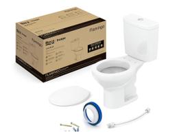 Kit de Bacia com Caixa Assento Pp Eco e Complementos de Instalação Flamingo Roca