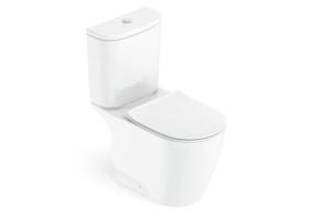 Kit de Bacia com Caixa Assento Termofixo com Queda Amortecida e Complementos de Instalação Neo Roca