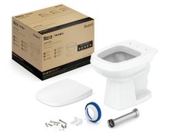 Kit de Bacia Convencional Assento Pp com Queda Amortecida e Complementos de Instalação Avant Roca