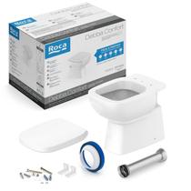 Kit de Bacia Convencional, Assento Pp e Itens de Instalação Debba Confort Roca