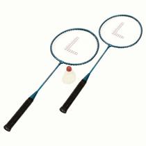 Kit de Badminton Leader 2 Raquete com 1 Peteca-Azul