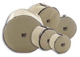 Kit de Bags Batera Clube Signature BC Via Sarja para Tons 12, 13, Surdo 16, Bumbo 22 e Caixa