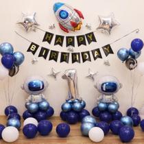Kit de balão Astronaut 1st Happy Birthday 74 unidades