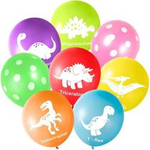 Kit de balão com estampa de dinossauro, látex de 12 polegadas, 16 unidades